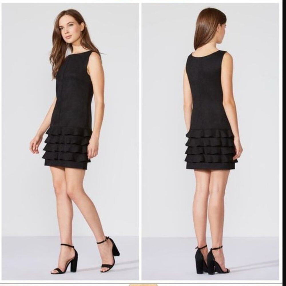 NWOT  Bailey 44 -Black Ruffled Dress M